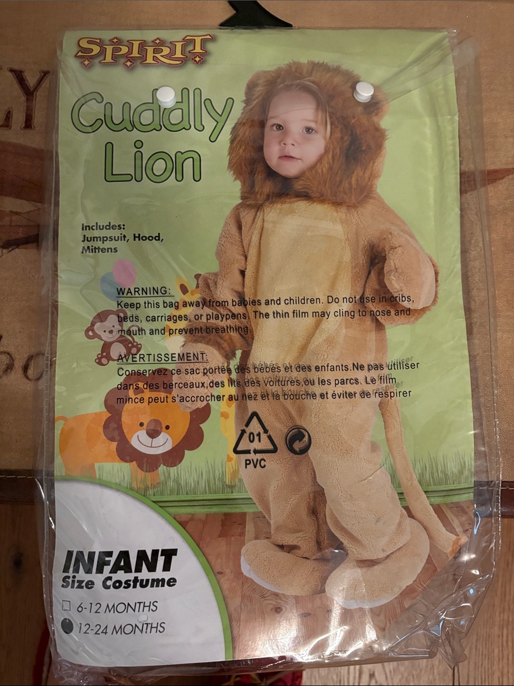 Spirit Tan Cuddly Lion Infant Costume